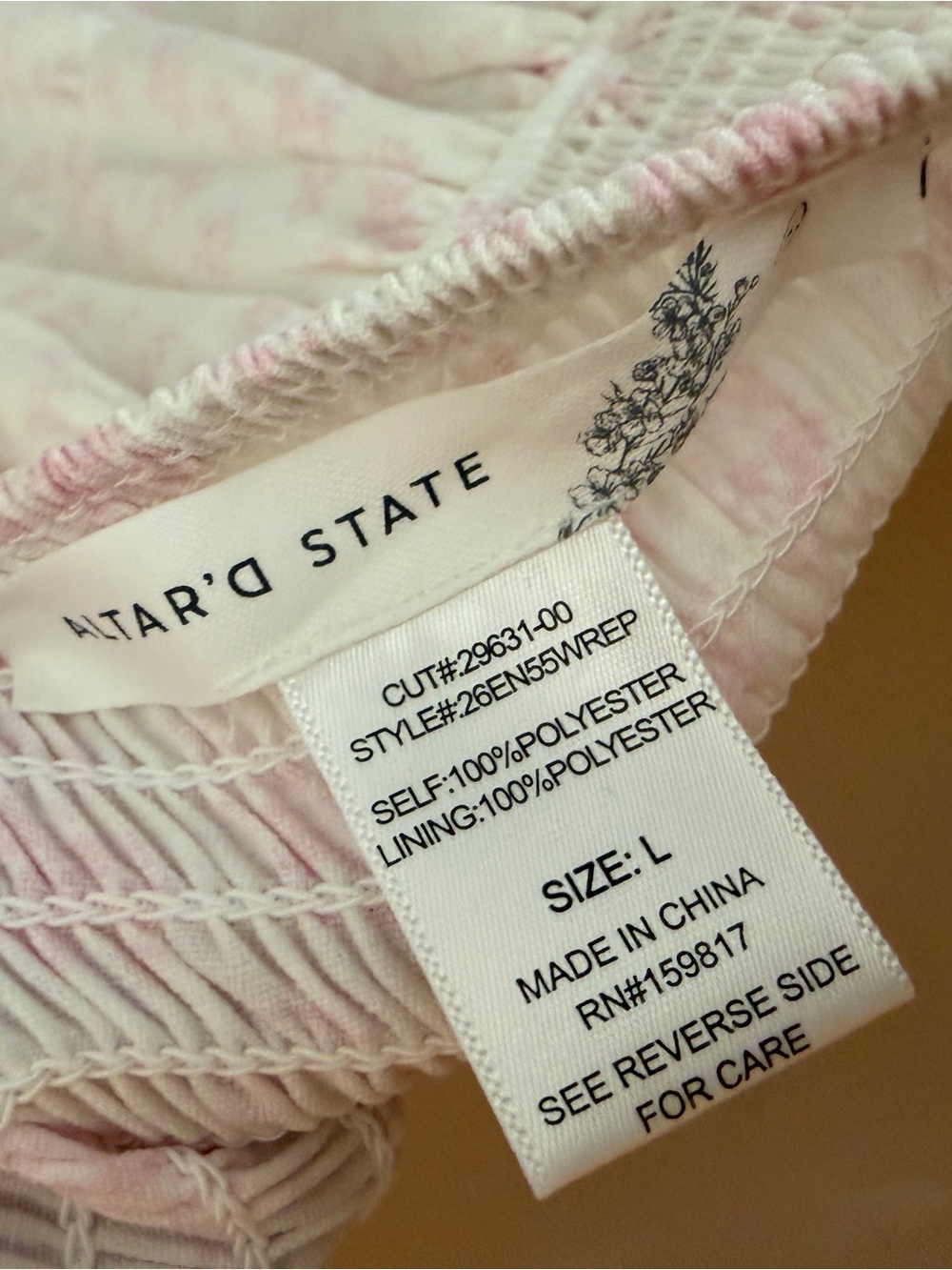 Pink Tie-Shoulder Smocked Sundress - Picture 5 of 5